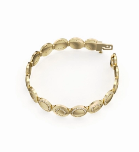 Bright Finish Stylish Look Noam Carver Aura Collection Tennis Diamond Bracelet in 14K Yellow Gold (1.68ctw)