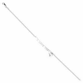 New-Age Classic I Love New England Patriots Licensed NFL Bracelet Bar and Logo Heart Charm