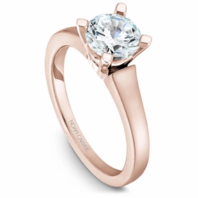 Noam Carver Solitaire Engagement Ring Setting in Rose Gold Sparkle Mood