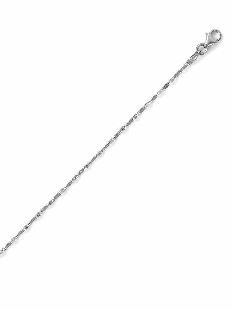 Dainty Sterling Silver Italian Coffee Chain Necklace 1.5mm Rural Chic