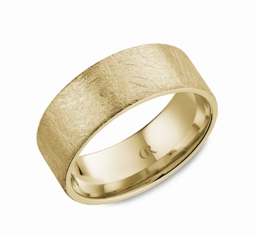 Artistic Touch Inspired Touch CrownRing Classic 8mm Wedding Ring in 14K Yellow Gold