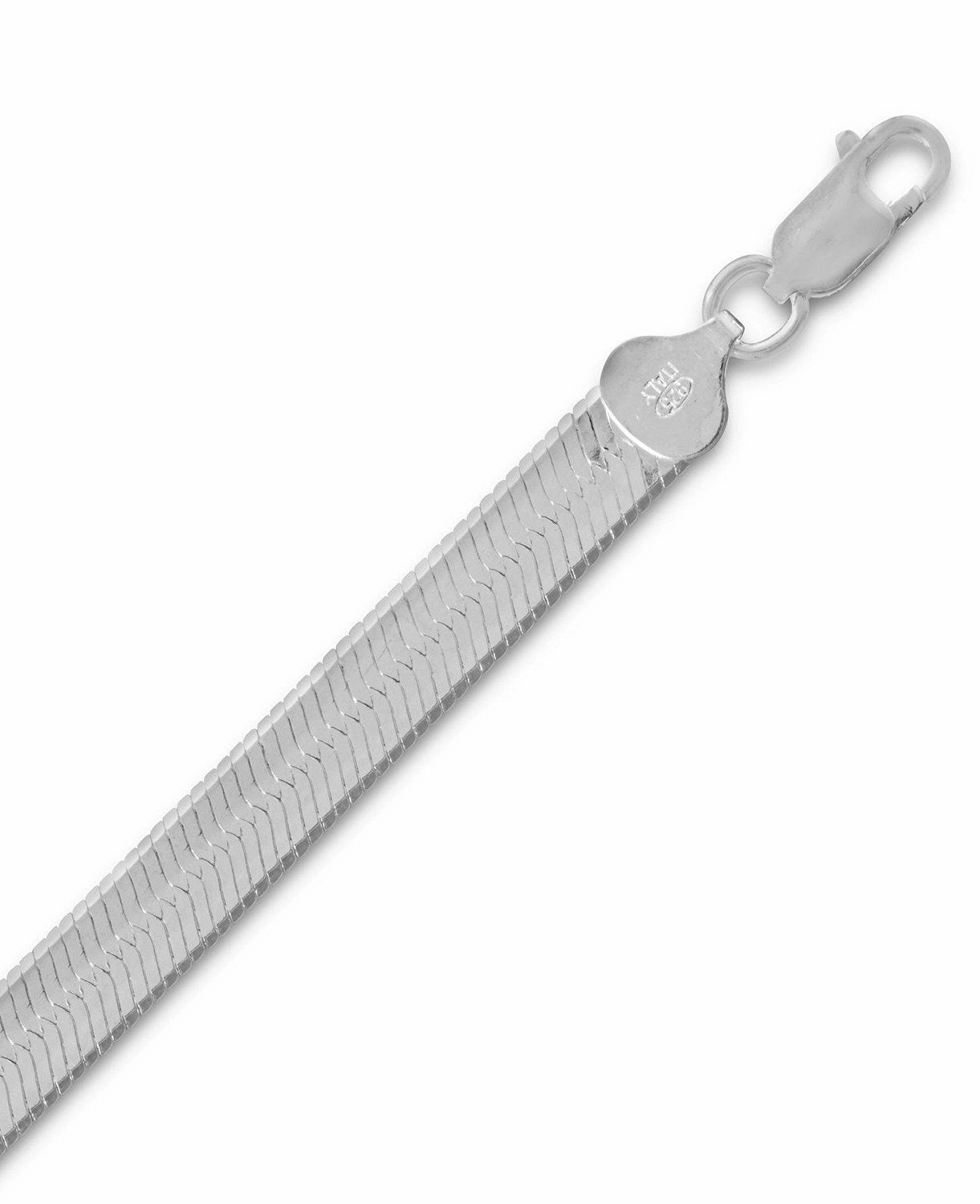For Wife Superflex Herringbone Necklace 7mm Width Sterling Silver