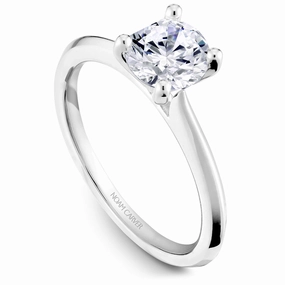 Noam Carver Solitaire Engagement Ring Setting in White Gold Timeless Craft Design