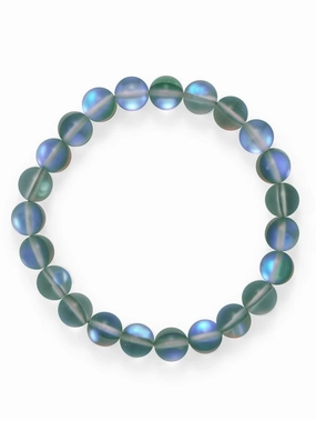 Grey Iridescent Colorful 8.5mm Round Bead Stretch Bracelet Competitive Rate Meaningful Impact