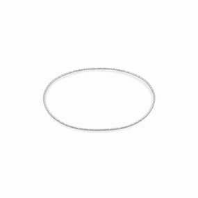 Diamond-cut Sparkle Wire Bangle Bracelet Sterling Silver Trendy Piece Happy Blends