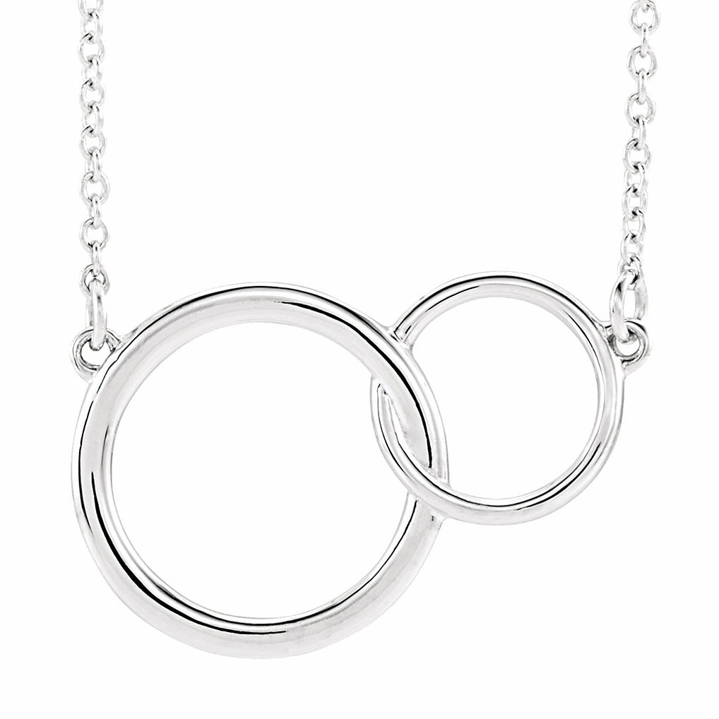 Unique Vibe Bremer Jewelry 14K White Gold You  Me Necklace