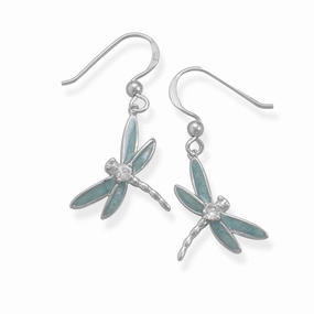 Dragonfly Earrings with Cubic Zirconia Accents Sterling Silver Chic Feature