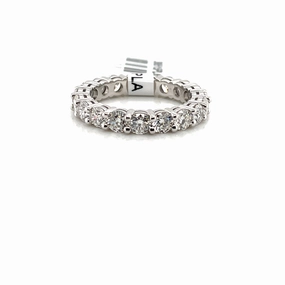 Bremer Jewelry Round Diamond Anniversary/Eternity Fashion Ring in Platinum (3.04ctw) Dress Up Time Luxurious Touch