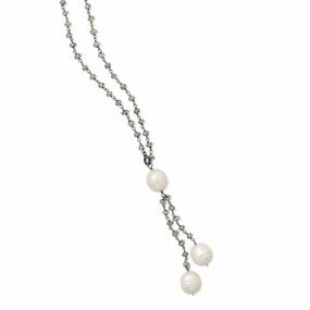 Fashion Mix Labradorite Bead Necklace with Cultured Freshwater Pearls