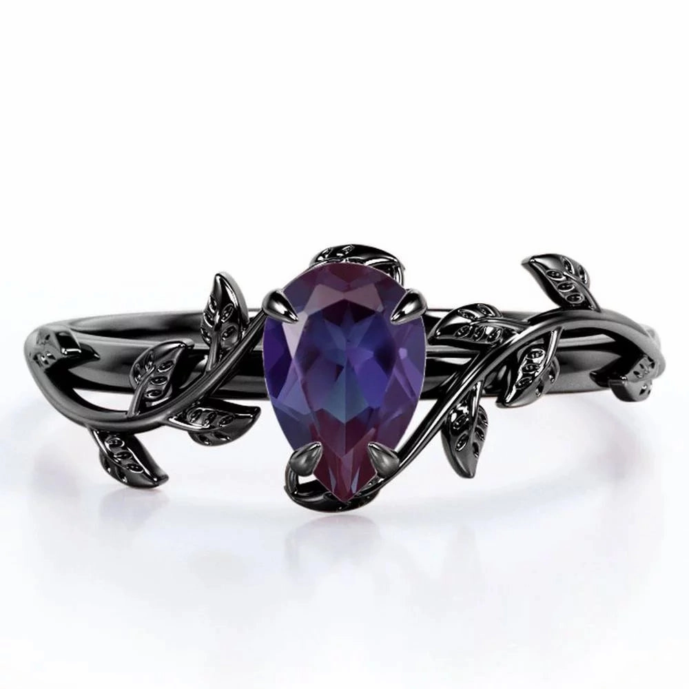 Resilient Design Quality Promise 1 Ct Pear Lab Alexandrite Solitaire Engagement Ring