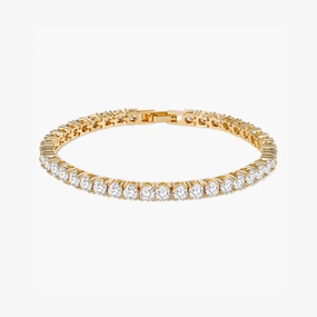 Professional Cleaning All ages 18K Gold Plated Cubic Zirconia Classic Tennis Bracelet