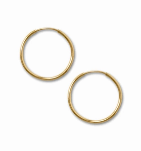 Glittering Creation Endless Hoop Earrings 20mm 14k Gold-filled - Made in the USA