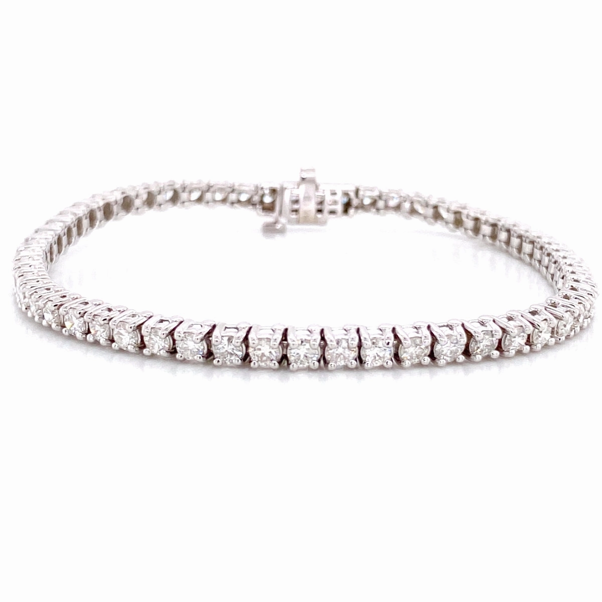 Bold Option Bremer Jewelry Tennis Diamond Bracelet in 14K White Gold (4.00ctw)