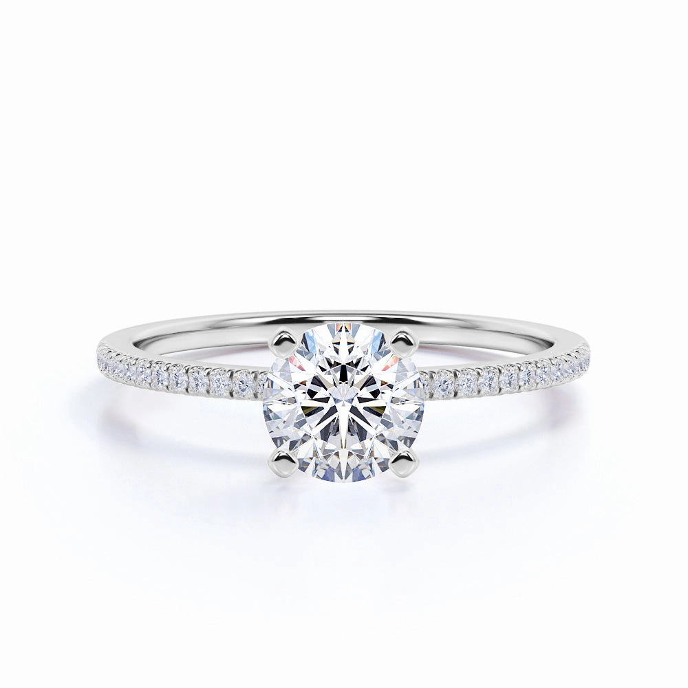 Solitaire 1 Ct Round Cut Diamond Engagement Ring Bridal Jewelry Brilliant Symbol