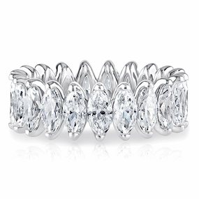 Wedding Ready A. Jaffe Marquise Diamond Eternity Ring in White Gold