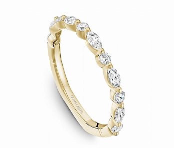 Noam Carver Half Anniversary Diamond Wedding Ring in 14K Yellow Gold (0.35ctw) Vogue Feature Handmade Glam