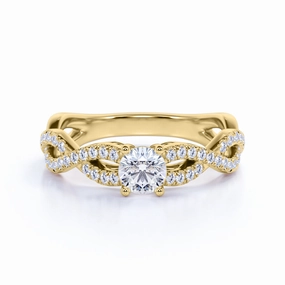 All ages 0.5 Ct Round Cut Diamond Infinity Engagement Ring