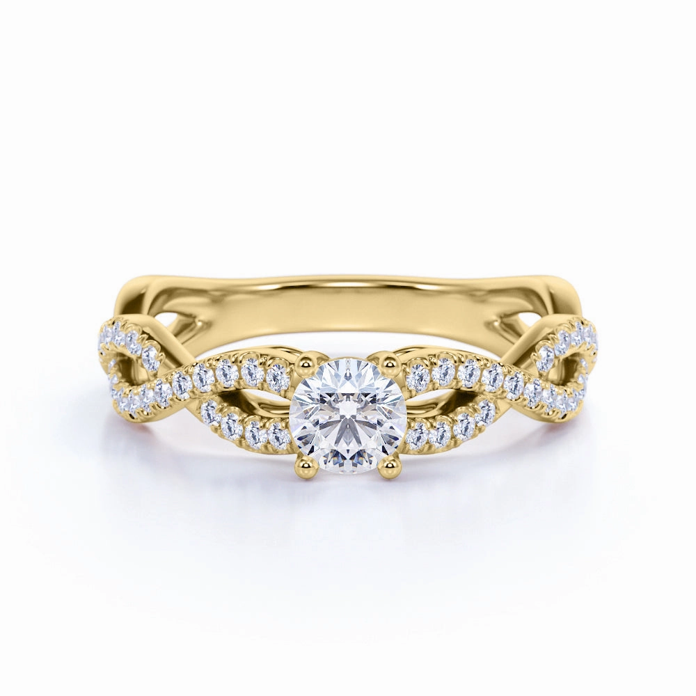 Artisan Article 0.5 Ct Round Cut Diamond Infinity Engagement Ring