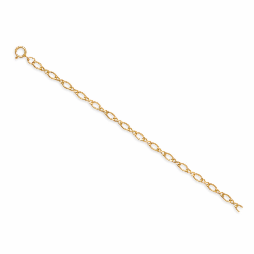 Figure 8 Chain Yellow Gold-filled Anklet 9-inch Adjustable Length, Made in the USA Current Moment