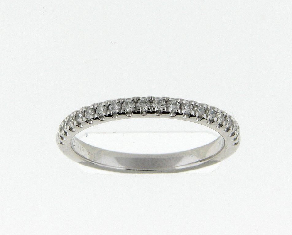 Bremer Jewelry Half Anniversary Diamond Wedding Ring in 14K White Gold (0.25ctw) Radiant Jewelry Shine