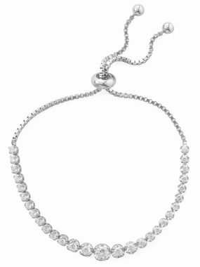 Bolo Friendship Adjustable Bracelet Graduated Size Cubic Zirconia Comfortable Ride Consistent quality