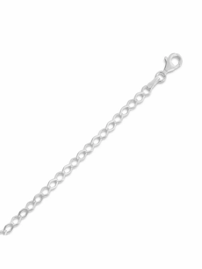 Flat Diamond-Shape Link Chain Bracelet Anklet, 9-inch Infinite Possibilities Enchanted Vision