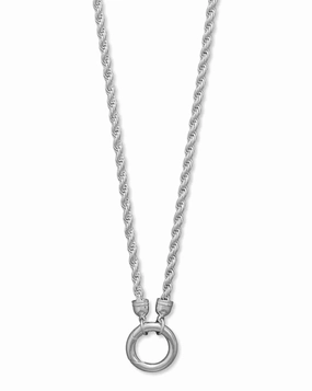 Rope Chain Necklace with Inverted Hinge Clasp Ring Premium Adornment
