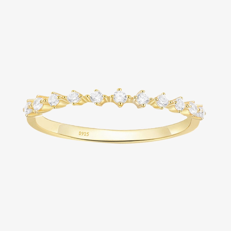 Gold Plated Stunning Dainty Sterling Silver Ring Polished Accessory