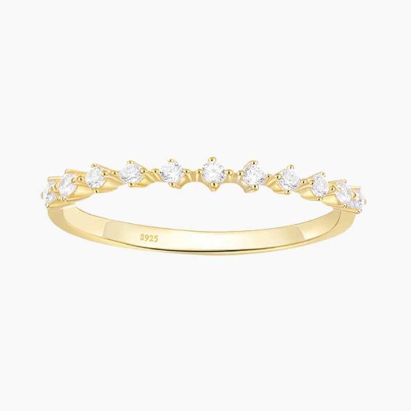 Gold Plated Stunning Dainty Sterling Silver Ring Wonderful Adornment