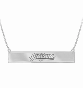 RETRO Cleveland Indians Baseball Bar Necklace Sterling Silver MLB Licensed Professional Look
