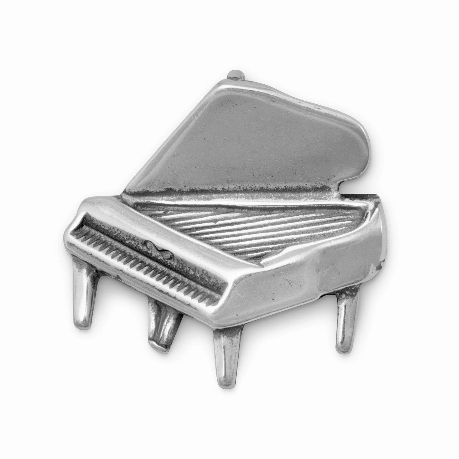 Grand Piano Slide Pendant Charm Necklace Sterling Silver Simple Present