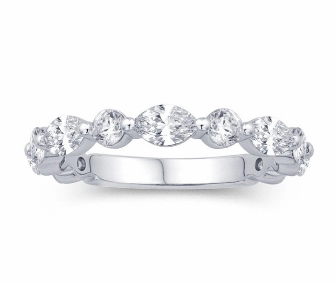 Neutral Vibe Half Anniversary Diamond Wedding Ring in 14K White Gold (0.42ctw)
