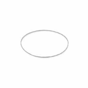 Artisan Crafted Hand Adornment Hammered Wire Bangle Bracelet Sterling Silver Stackable