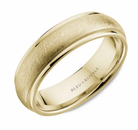 CrownRing Classic 6.5mm Wedding Ring in 14K Yellow Gold Weekend Look Glam Finish