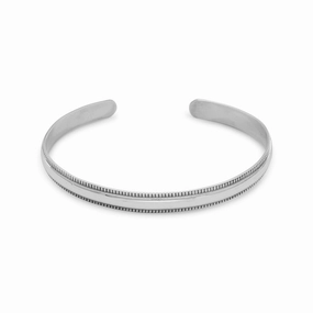 Cuff Bracelet Sterling Silver Polished with Beaded Edge Final Selection