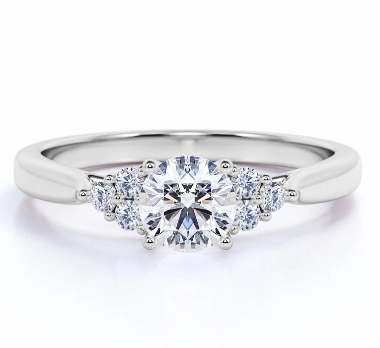 Affordable Object Creative Genius Solitaire 0.50 Ct Round Cut Diamond Engagement Ring