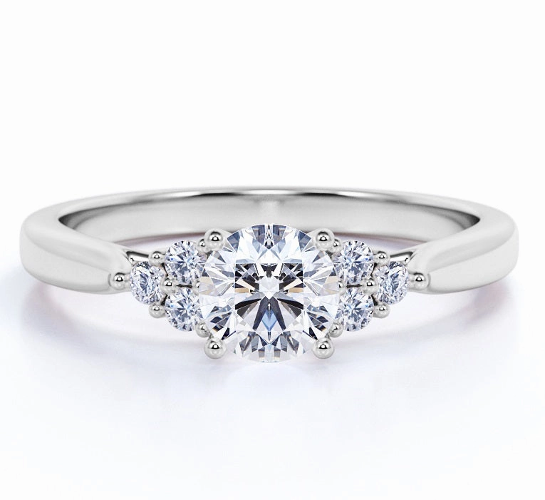 Everyday Function Solitaire 0.50 Ct Round Cut Diamond Engagement Ring