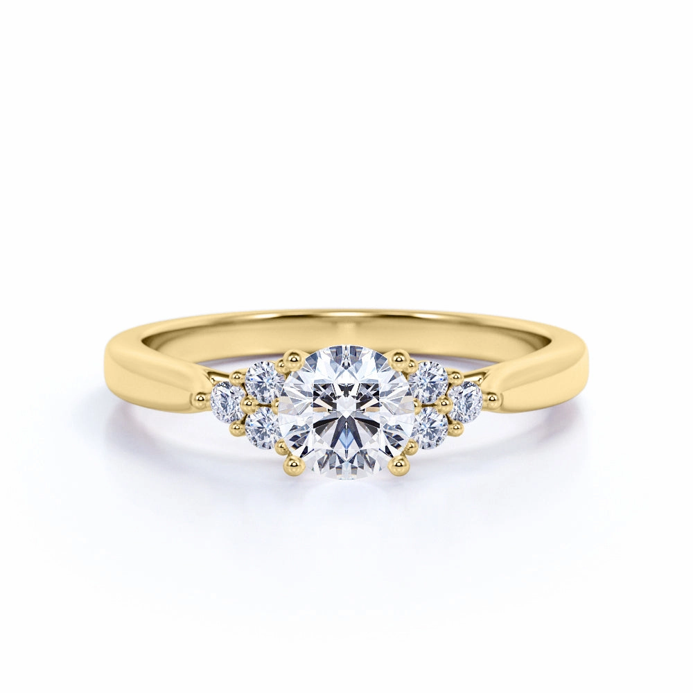 Everyday Style Solitaire 0.50 Ct Round Cut Diamond Engagement Ring