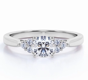 Everyday Function Solitaire 0.50 Ct Round Cut Diamond Engagement Ring
