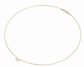 Noam Carver Aura Collection 14K Yellow Gold Round Shape Diamond Solitaire Pendant  (.40ctw) Neutral Glow