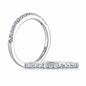 Elegant Gift Glowing Feature A. Jaffe Classics Diamond Wedding Band in White Gold