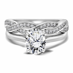Infinity 1.75 Carat Oval Cut Moissanite Engagement Ring Handcrafted Symbol