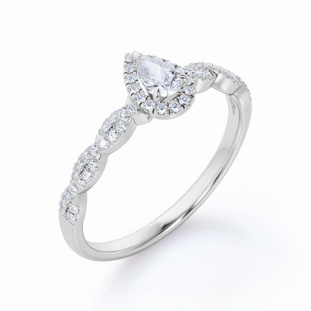 Infinity 1 Ct Pear Cut Diamond Engagement Ring Beautiful Article Customer Favorite