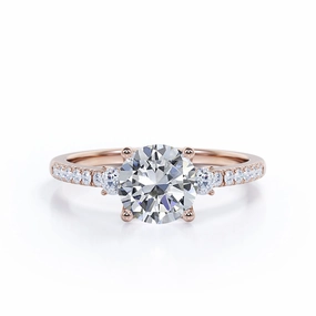 Functional Look Value Piece Infinity 1 Ct Round Cut Diamond Engagement Ring