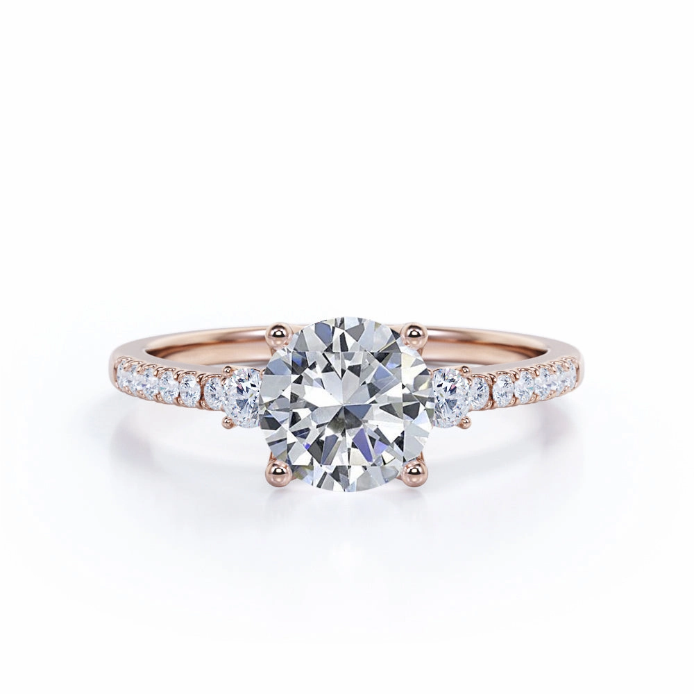 Bold Glint Timeless Product Infinity 1 Ct Round Cut Diamond Engagement Ring