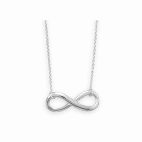 Creative Detail Trend Gift Infinity Necklace Sterling Silver Adjustable Length