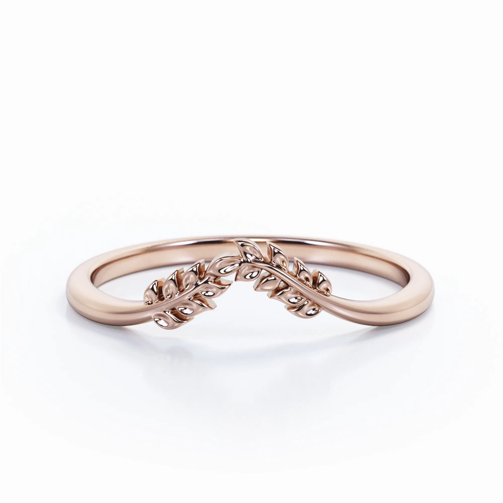 Inspired By Nature - Vine Leaf Ring - Plain Wedding Band Economical Decoration Corrosion resistant