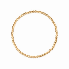 Ever After View Yellow Gold-filled 3mm Bead Stretch Bracelet Made in the USA