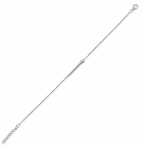 Known Quantity Finish Nail Bracelet Rhodium on Silver Adjustable Length