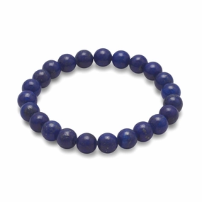 Lapis Lazuli Bead Stretch Bracelet Genuine Stones All-Inclusive Combinations